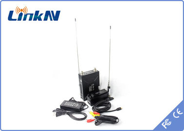 Pemancar COFDM Militer AES256 QPSK HDMI &amp; CVBS H.264 2-8MHz Bandwidth Bertenaga Baterai